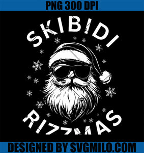 Skibidi Rizzmas Funny Santa Claus Christmas PNG