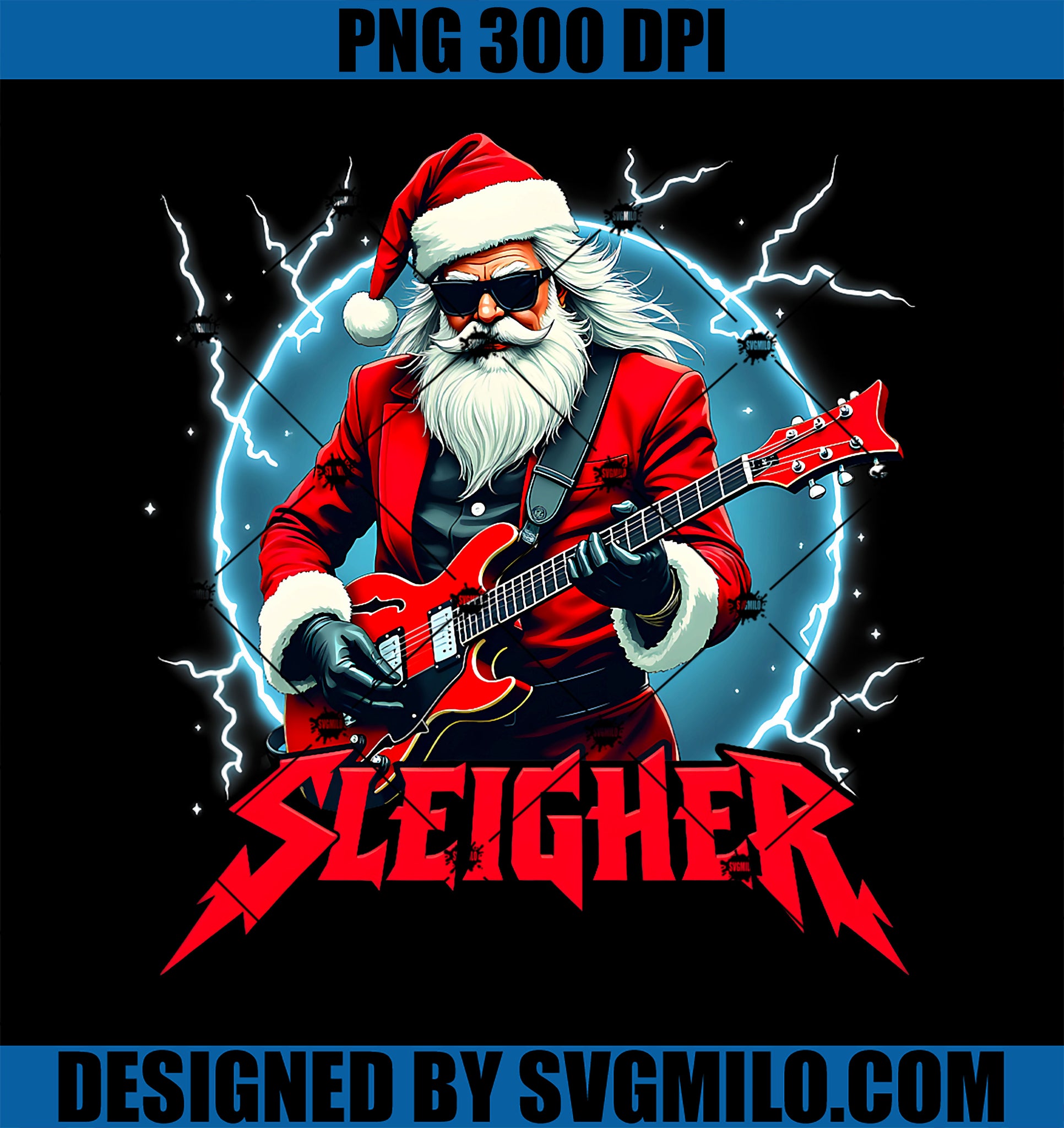 Sleigher PNG, Funny Christmas Heavy Metal Music Rock The Holidays PNG