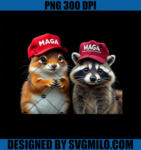 Social Media Star Peanut The Squirrel & Fred the Raccoon PNG