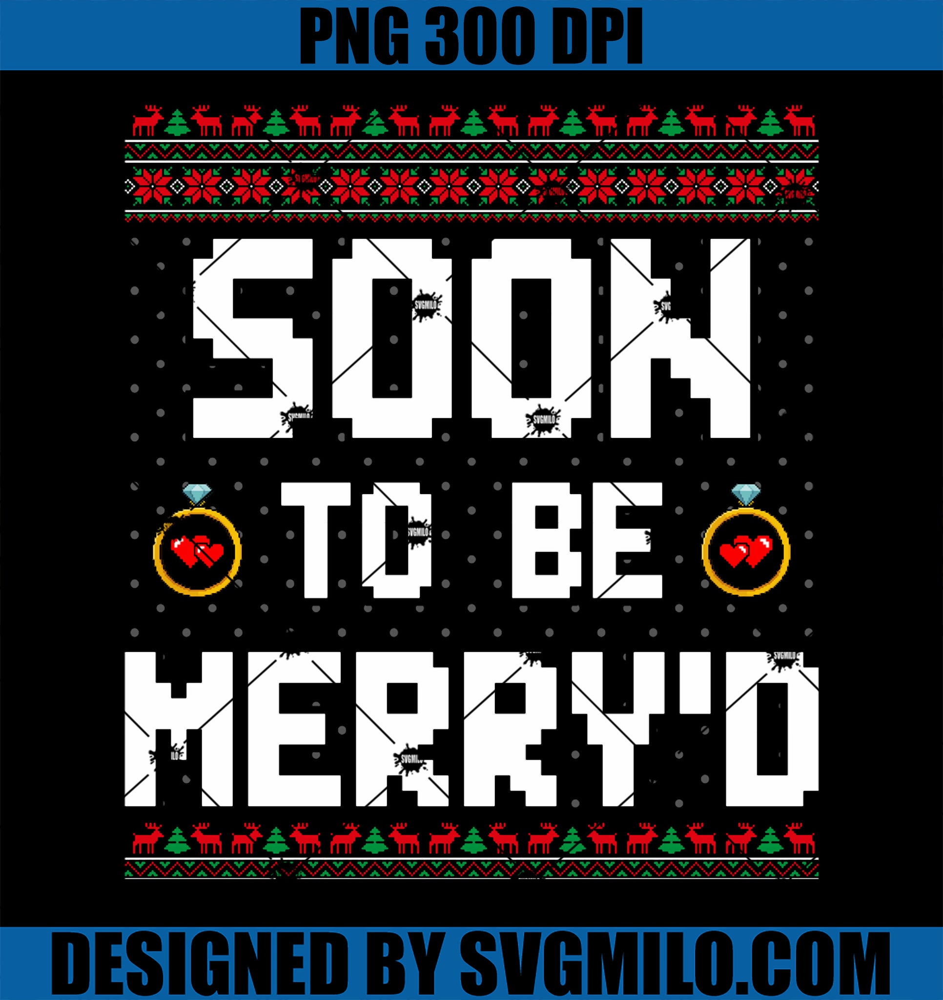 Soon To Be Merry_d Xmas Engaged Couple Matching Christmas PNG