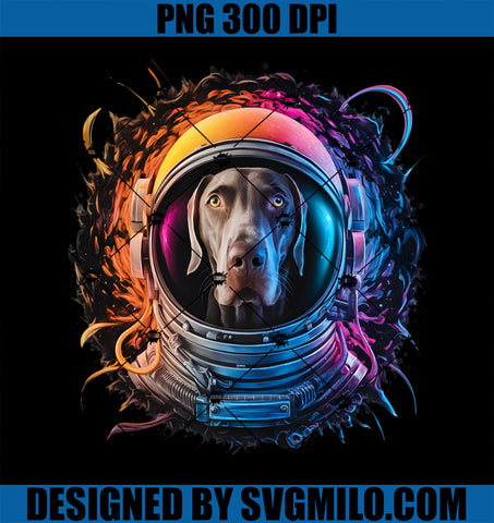 Space Astronaut Weimaraner PNG