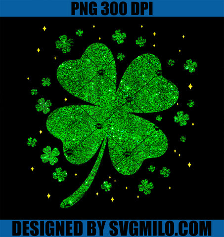 Sparkle Clover Irish PNG,  St Patricks Day & Pattys Day PNG