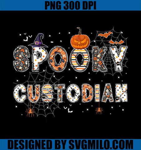 Spooky Custodian PNG, Halloween PNG, Spooky Vibes PNG