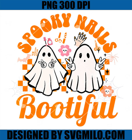 Spooky Nails Bootiful PNG,Halloween Nail Techs Beauticians PNG