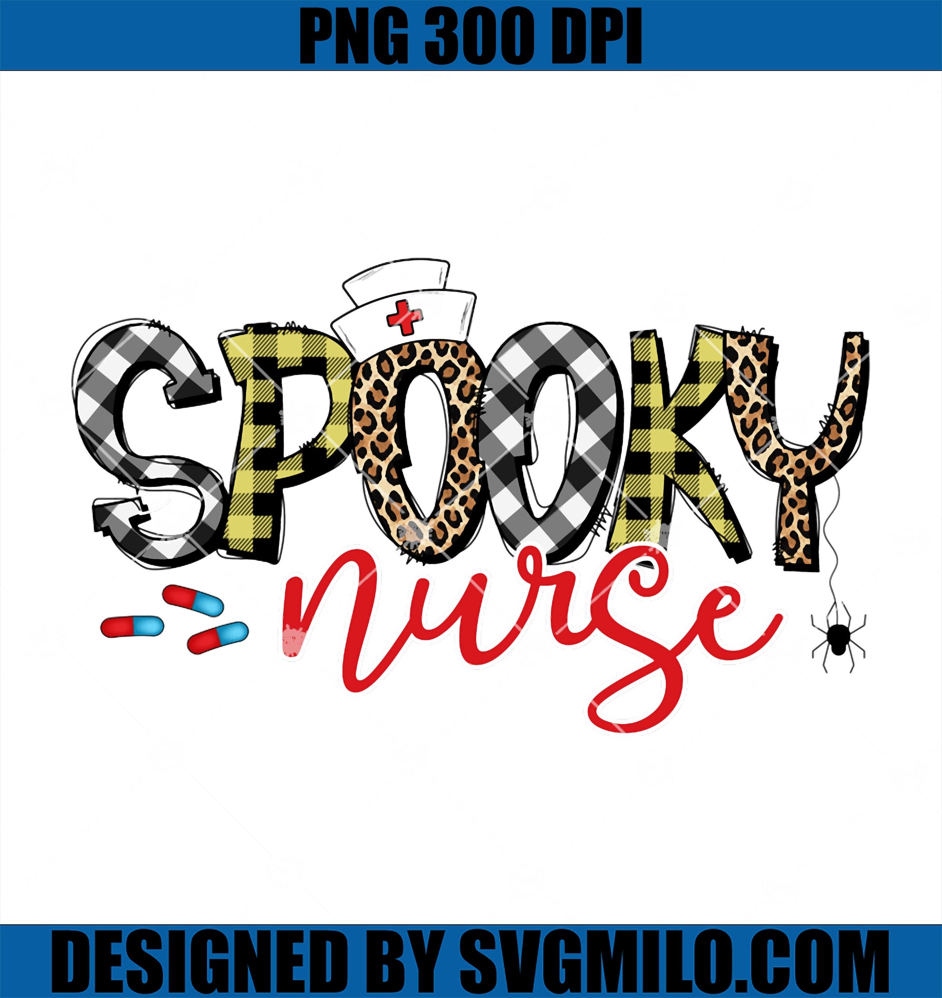 Spooky Nurse PNG, Nurse Trendy Retro Halloween PNG