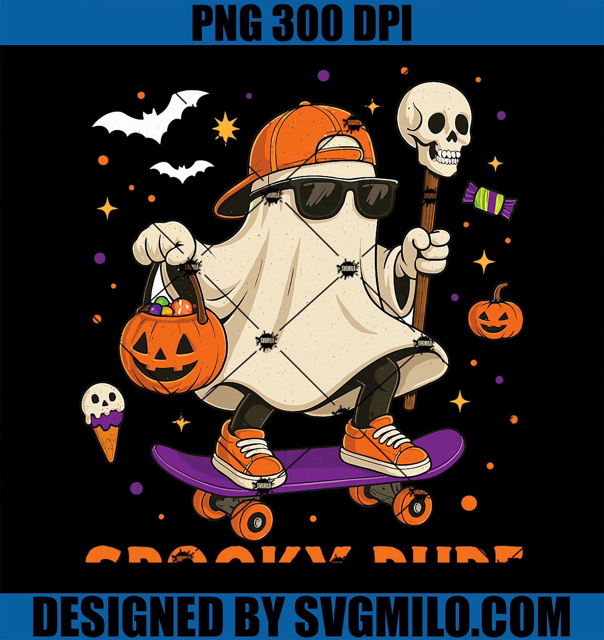 Spooky Dude PNG, Funny Boo Ghost Halloween PNG