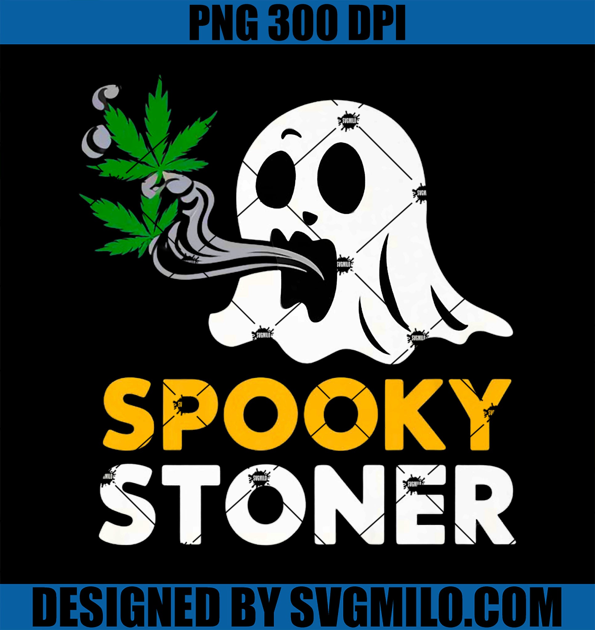 Spooky Stoner Funny Halloween Weed Cannabis Marijuana 420 PNG