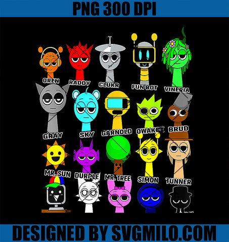 Sprunki Funny Toys PNG, Birthday Decoration PNG