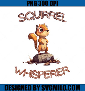 Squirrel Whisperer PNG, Cute Animal PNG