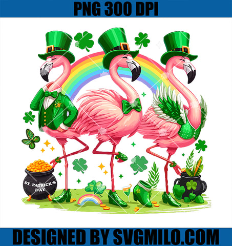 St Patrick's Day PNG, Irish Flamingo Shenanigan Squad Leprechaun PNG