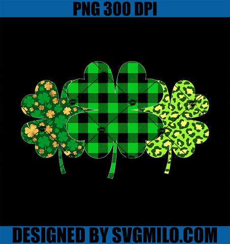 St Patricks Day Leopard Plaid Shamrock Irish PNG