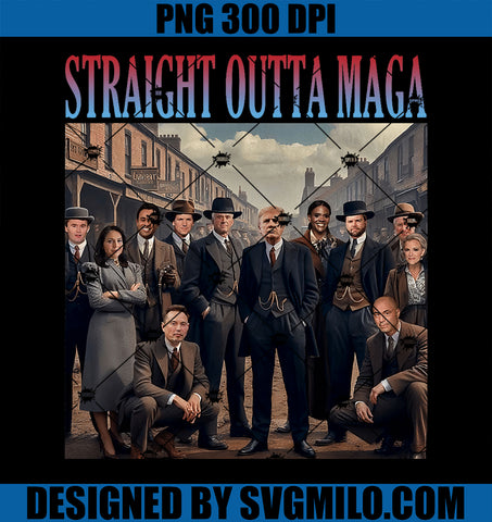 Straight Outta Maga Funny Trump 2024  PNG