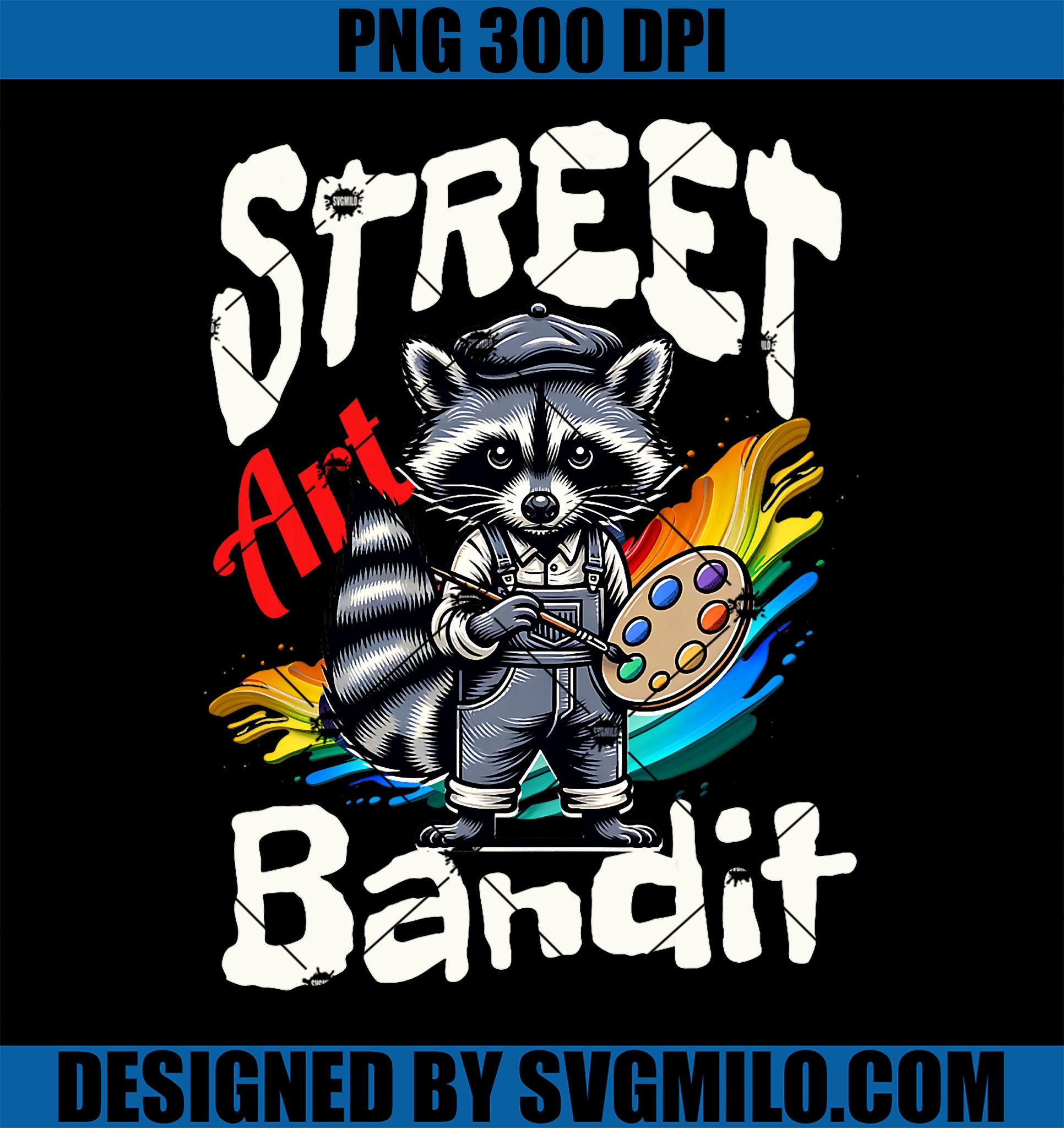 Street Art Bandit Cute Urban Graffiti Street Art Racoon PNG