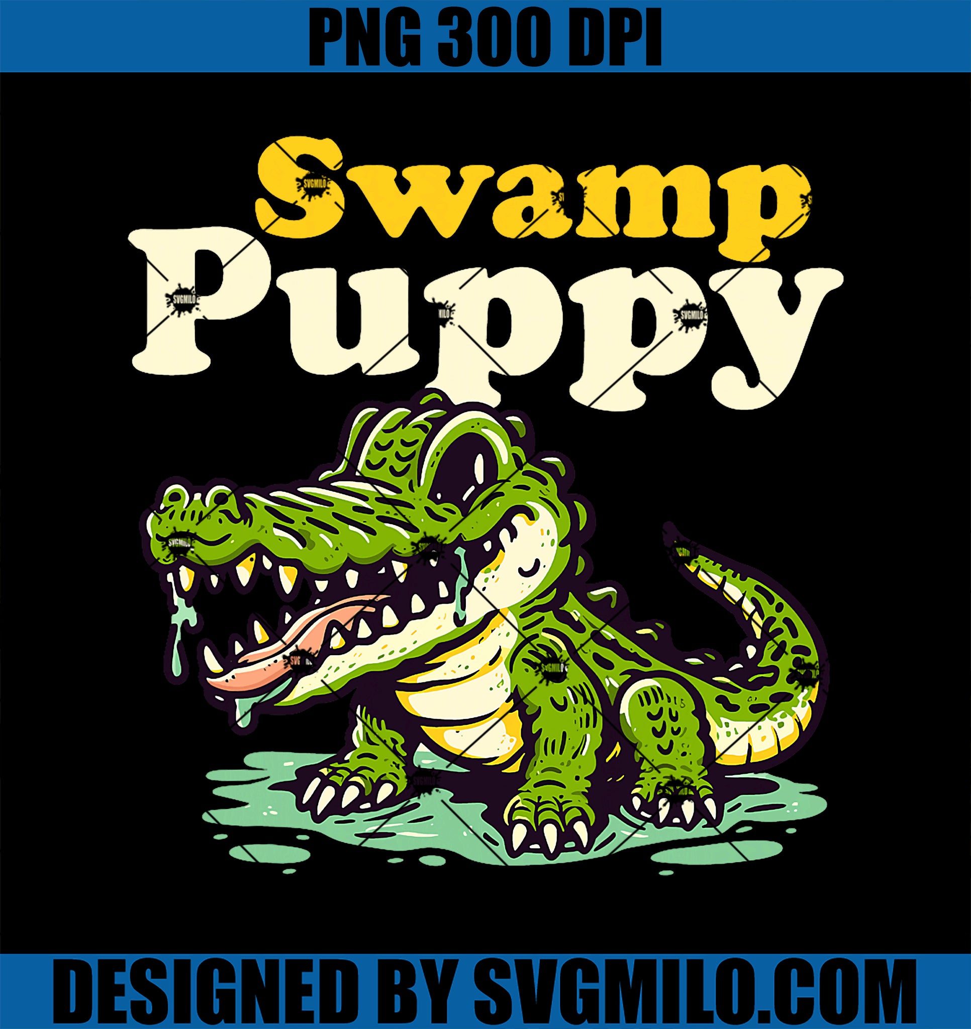 Swamp Puppy Cute Alligator & Crocodile Lover PNG