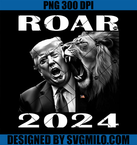 TRUMP ROAR with LION ROAR 2024 PNG