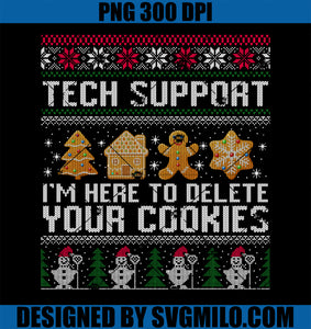 Tech-Support PNG, I’m Here To Delete Your Cookies Christmas PNG