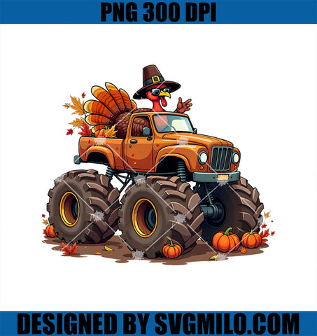 Thanksgiving Turkey Monster Truck PNG