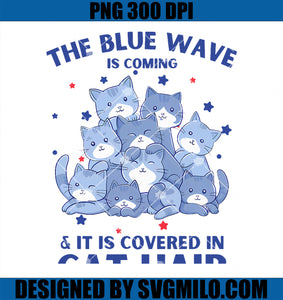 The Blue Wave Is Coming & It Is Covered In Cat Hair PNG