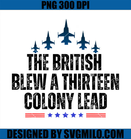 The British Blew a 13 Colony Lead PNG, 4th Of July US Flag Retro PNG