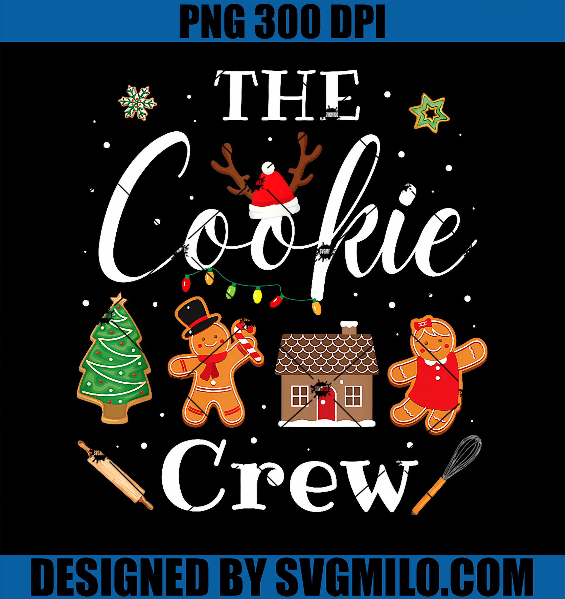 The Cookie Crew Christmas Baking Cookie Lover PNG