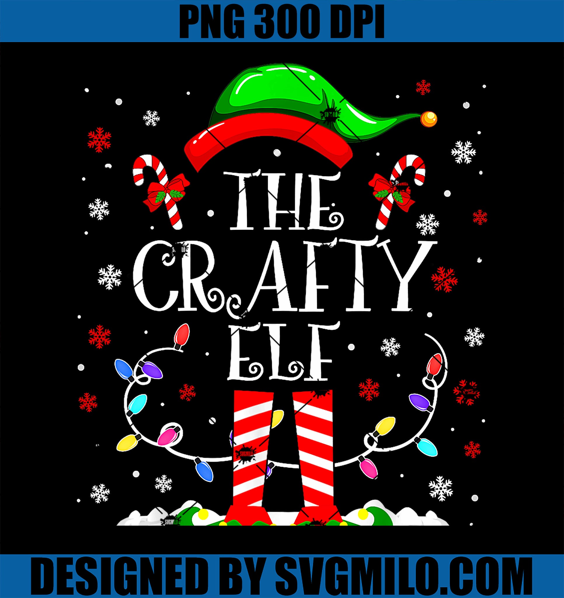 The Crafty Elf Funny Xmas Elf Matching Family Christmas PNG