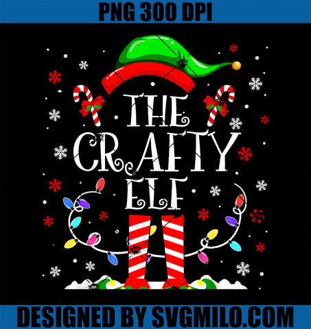 The Crafty Elf Funny Xmas Elf Matching Family Christmas PNG