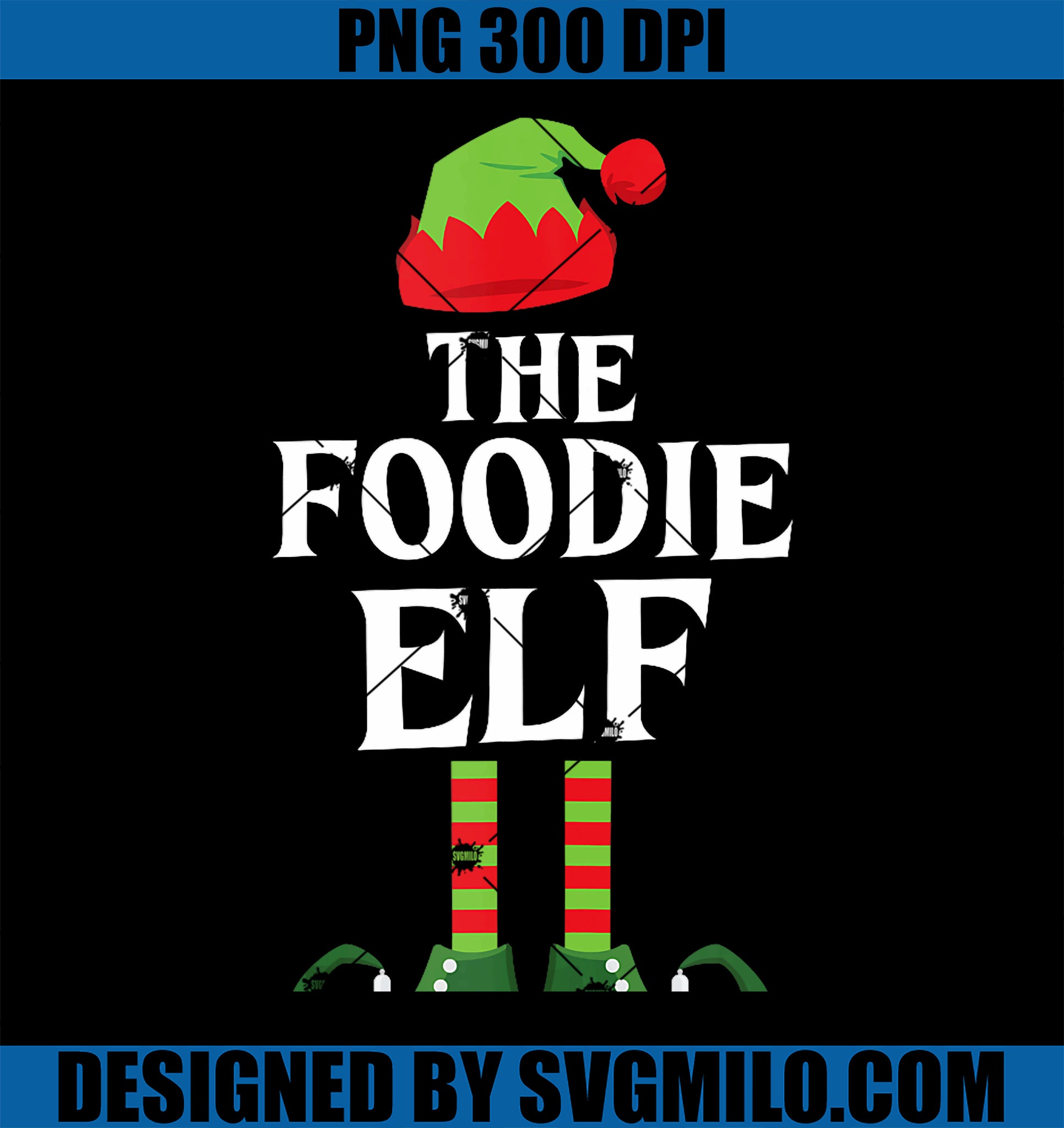 The Foodie Elf Christmas Family Group Matching Xmas Party PNG