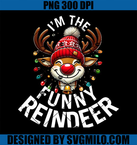 The Funny Reindeer Family Matching Group Christmas PNG