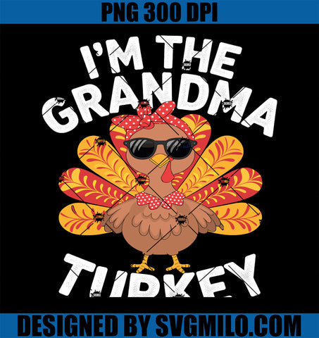 The Grandma Turkey Matching Family Thanksgiving Grandmother PNG