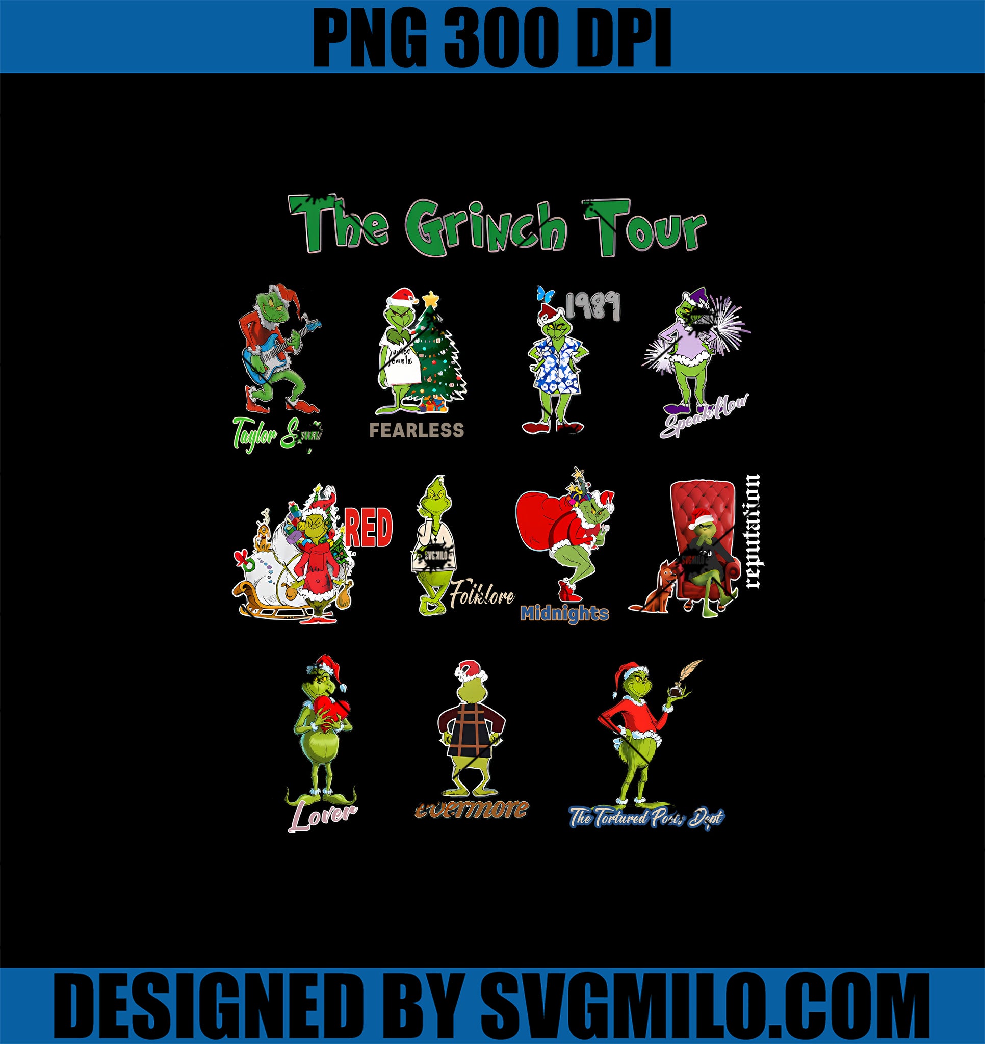 The Grinch Tour PNG, Grinch Christmas PNG