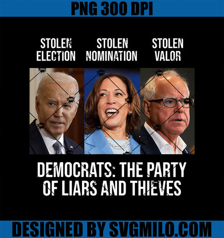 The Party Of Liars And Thieves PNG, Anti Biden Harris Walz PNG