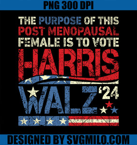 The Purpose Fotr This Post Menopausal Female Harris Walz 24 PNG