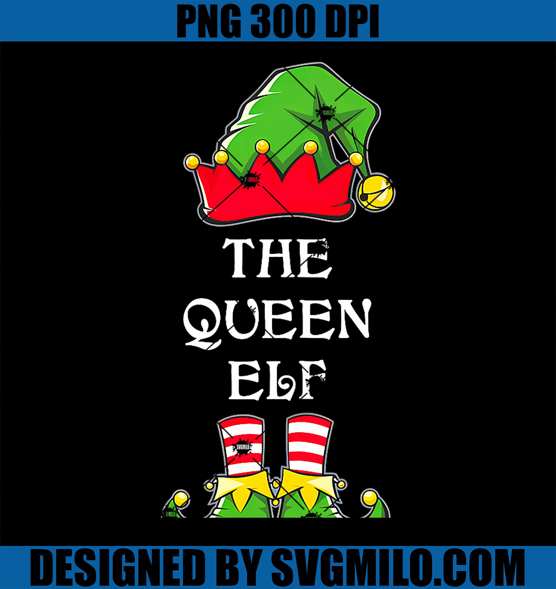 The Queen Elf Funny Christmas Family Majestic Diva Elf PNG