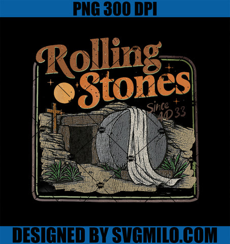 The Stone Was Rolled Away PNG, He Is Alive Retro Christian Easter PNG