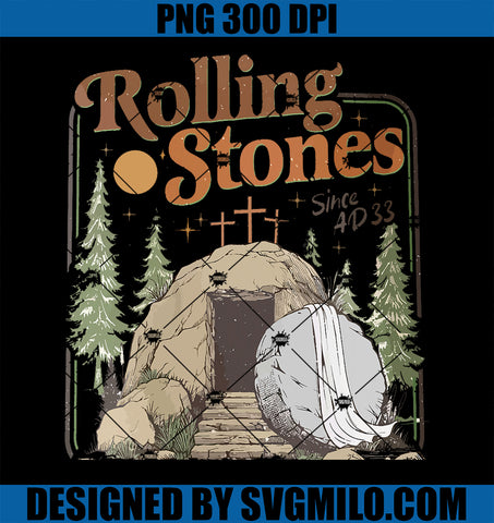 The Stone Was Rolled PNG, Away He Alive Retro Christian Easter PNG