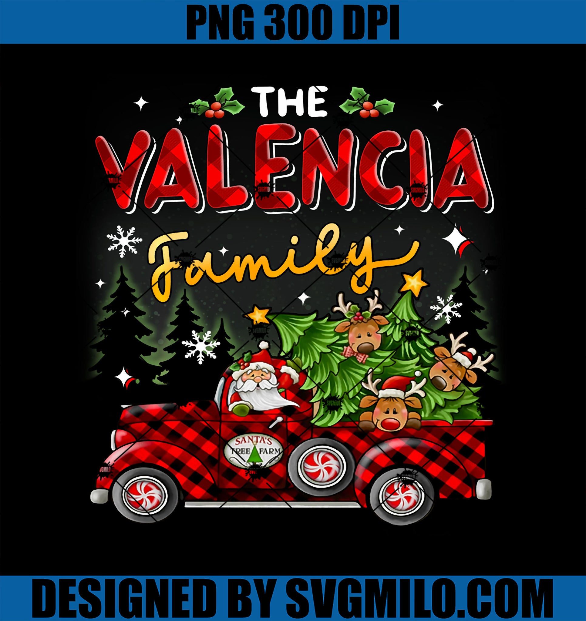 The Valencia Family Christmas PNG