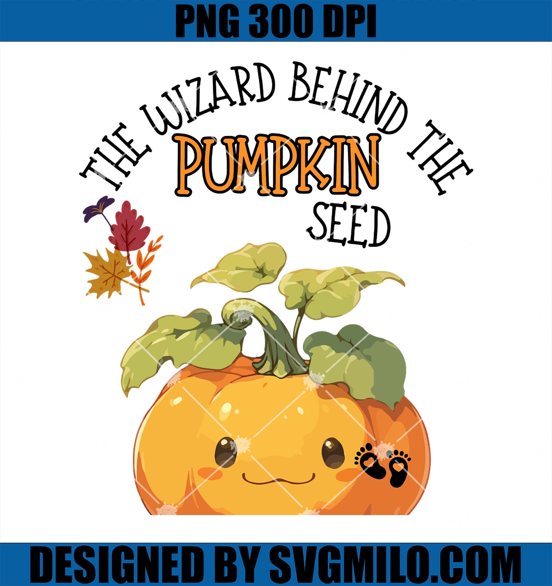 The Wizard Behind The Pumpkin SEED Halloween Pregnancy PNG