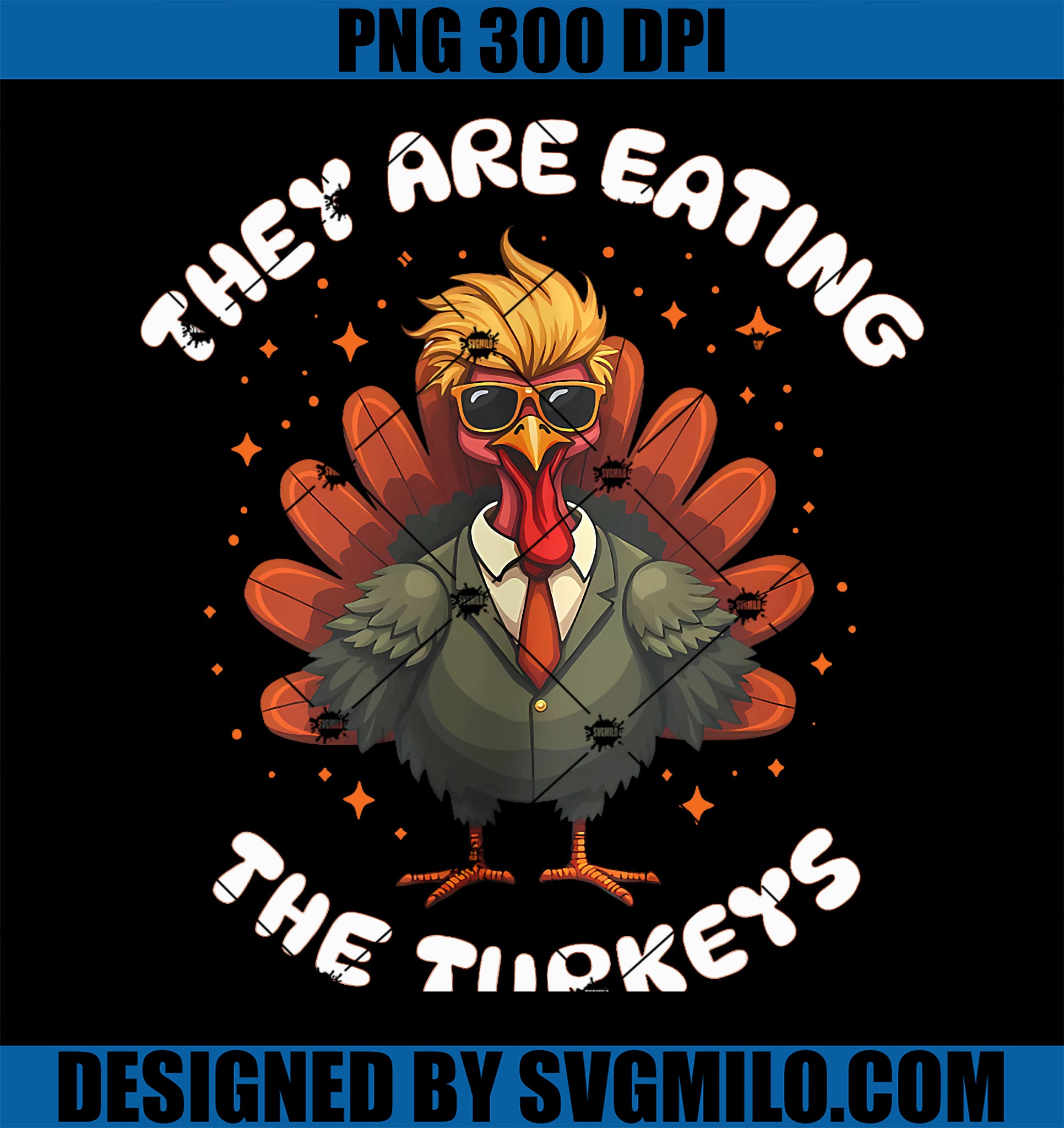 They Are Eating The Turkeys PNG, Funny Thankgiving Turkey PNG