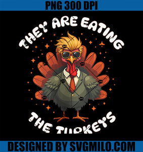 They Are Eating The Turkeys PNG, Funny Thankgiving Turkey PNG