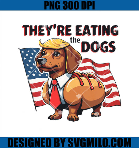 They_re Eating the Dogs Trump Hot Dog PNG