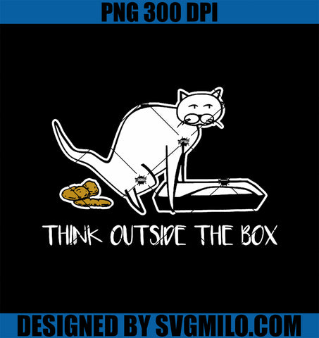 Think Outside the Box PNG, Funny Cat & Litter Tray PNG