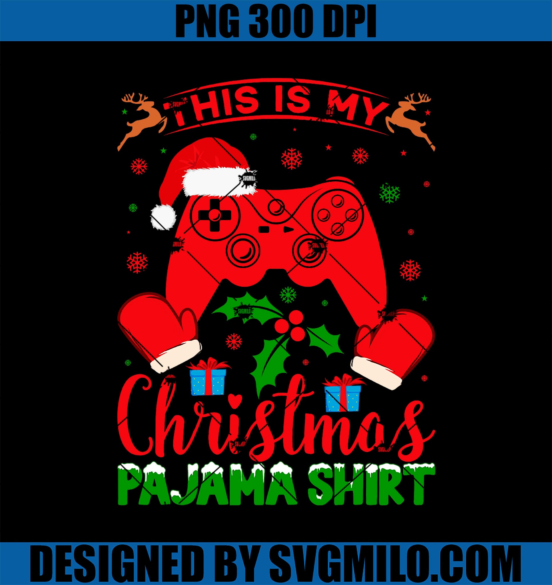 This is My Christmas Pajama Shirt Family PNG, Santa Game PNG