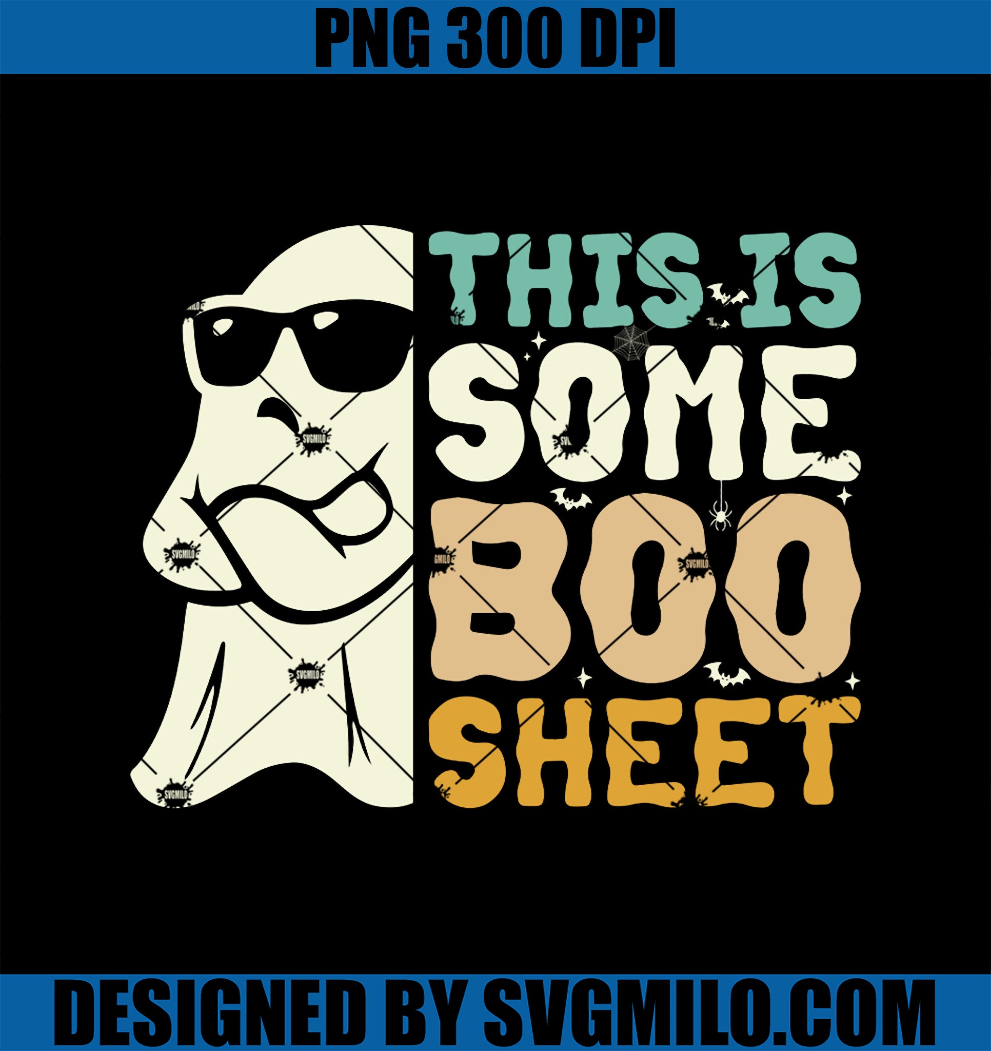 This Is Some Boo Sheet PNG, Ghost Retro Halloween PNG