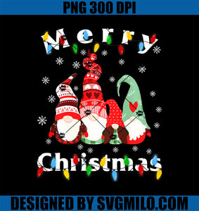 Three Gnomes Matching Family PNG, Merry Christmas Tree Lights PNG