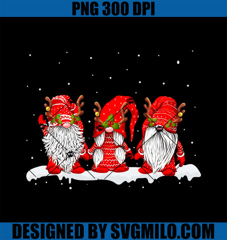 Three Nordic Gnomes Winter Christmas PNG, Swedish Cute Elves PNG