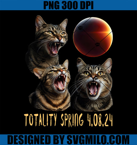 Three Cat Moon 3 Wolfs Solar 2024 Eclipse Totality Spring PNG