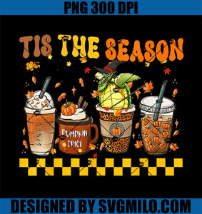 Tis' The Season PNG, Coffee Pumpkin Turtle Halloween Fall PNG