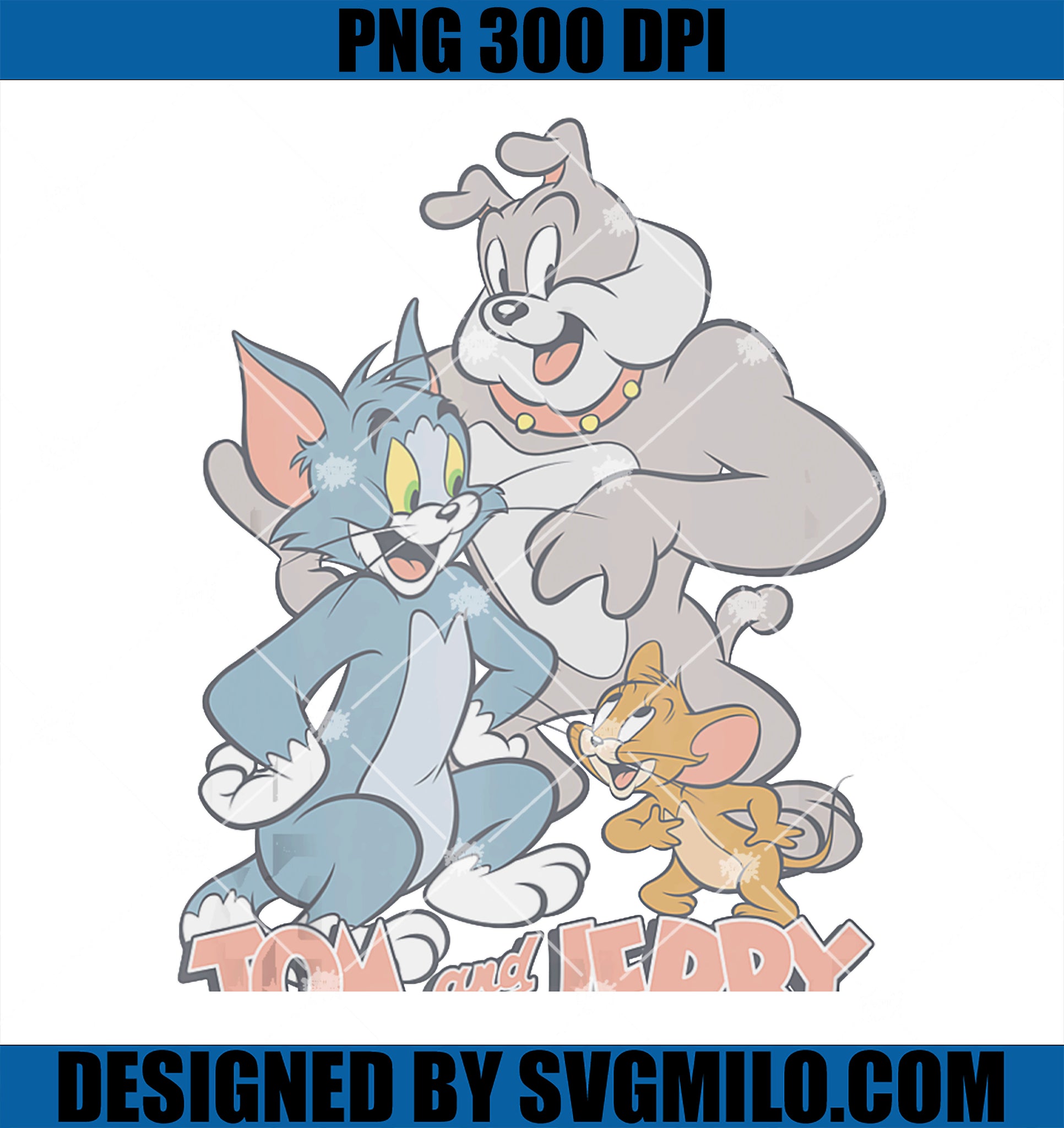 Tom and Jerry Pastel Pals Vintage PNG