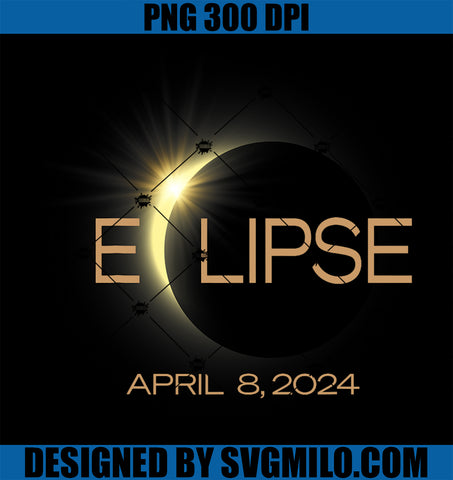 Total Solar Eclipse 2024 America PNG