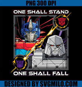 Transformers One One Shall Stand One Shall Fall Poster PNG